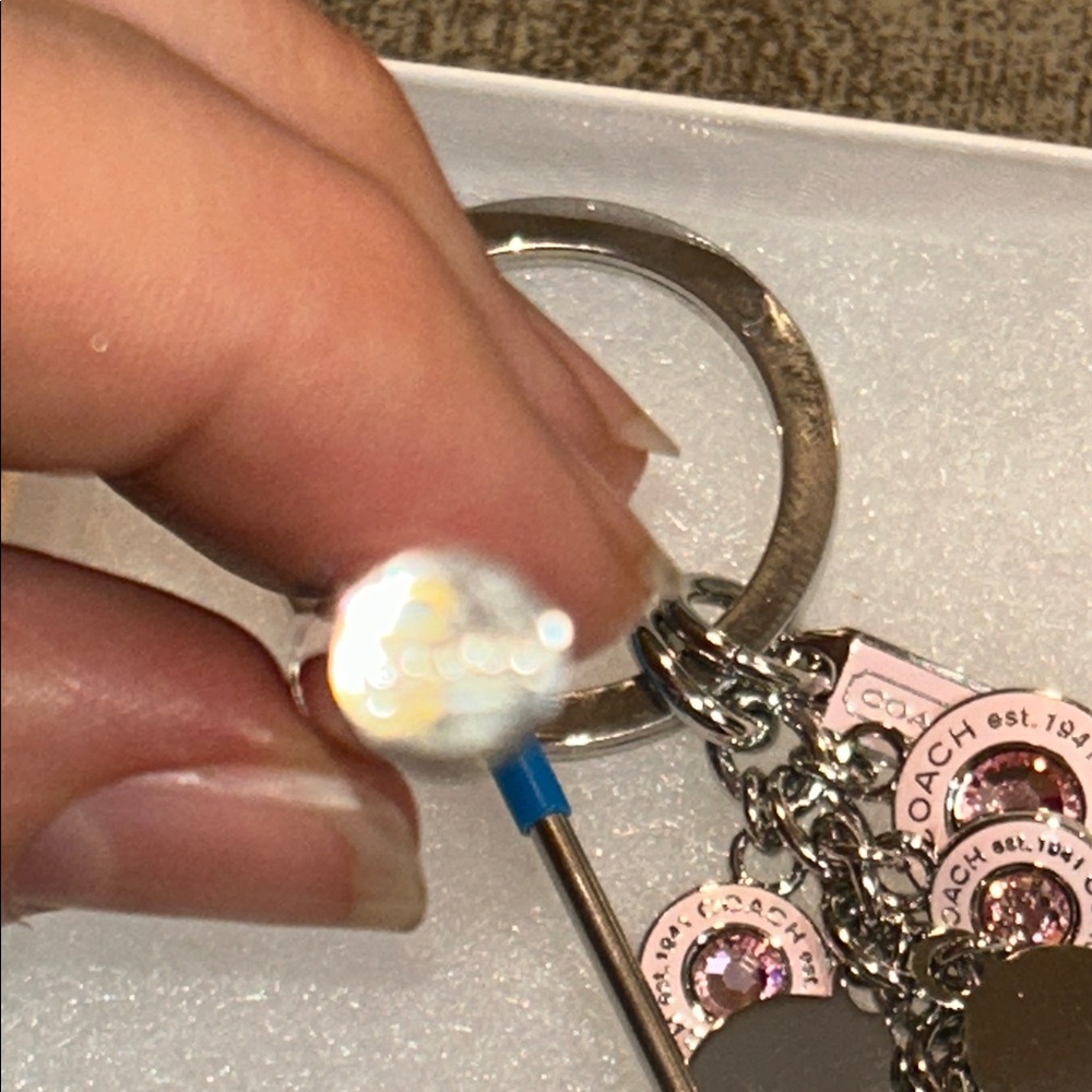 Coach Pink and Silver Key Holder - Picture 5 of 6